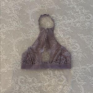 Victorias Secret Dusty Lavender Halter Lace Bralette